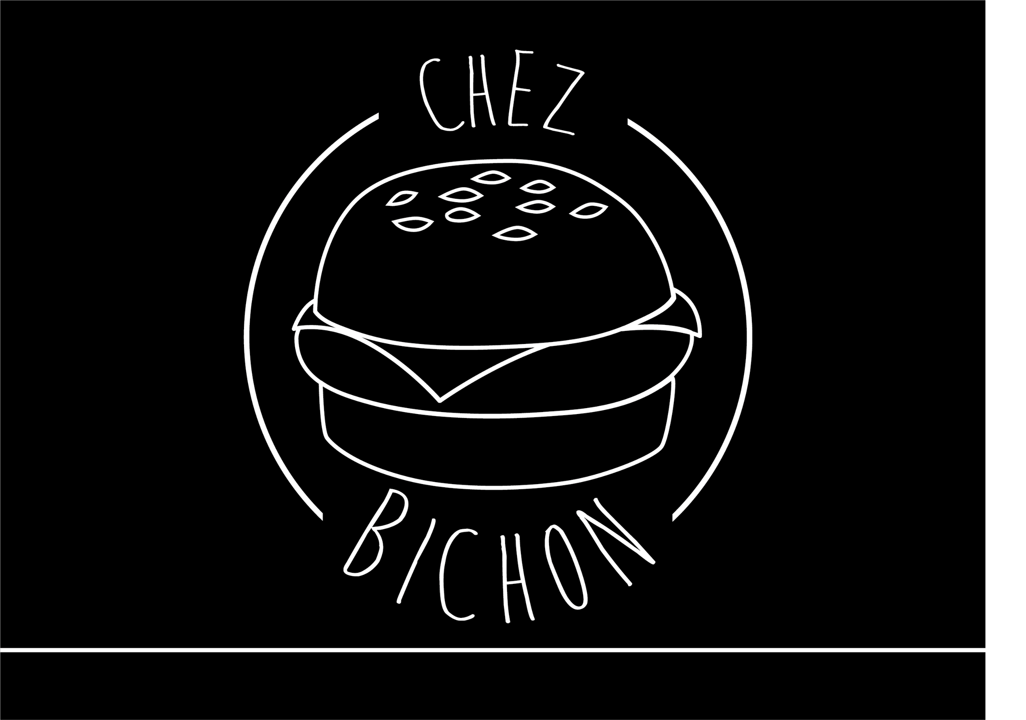 Logo noir blanc Chez Bichon
